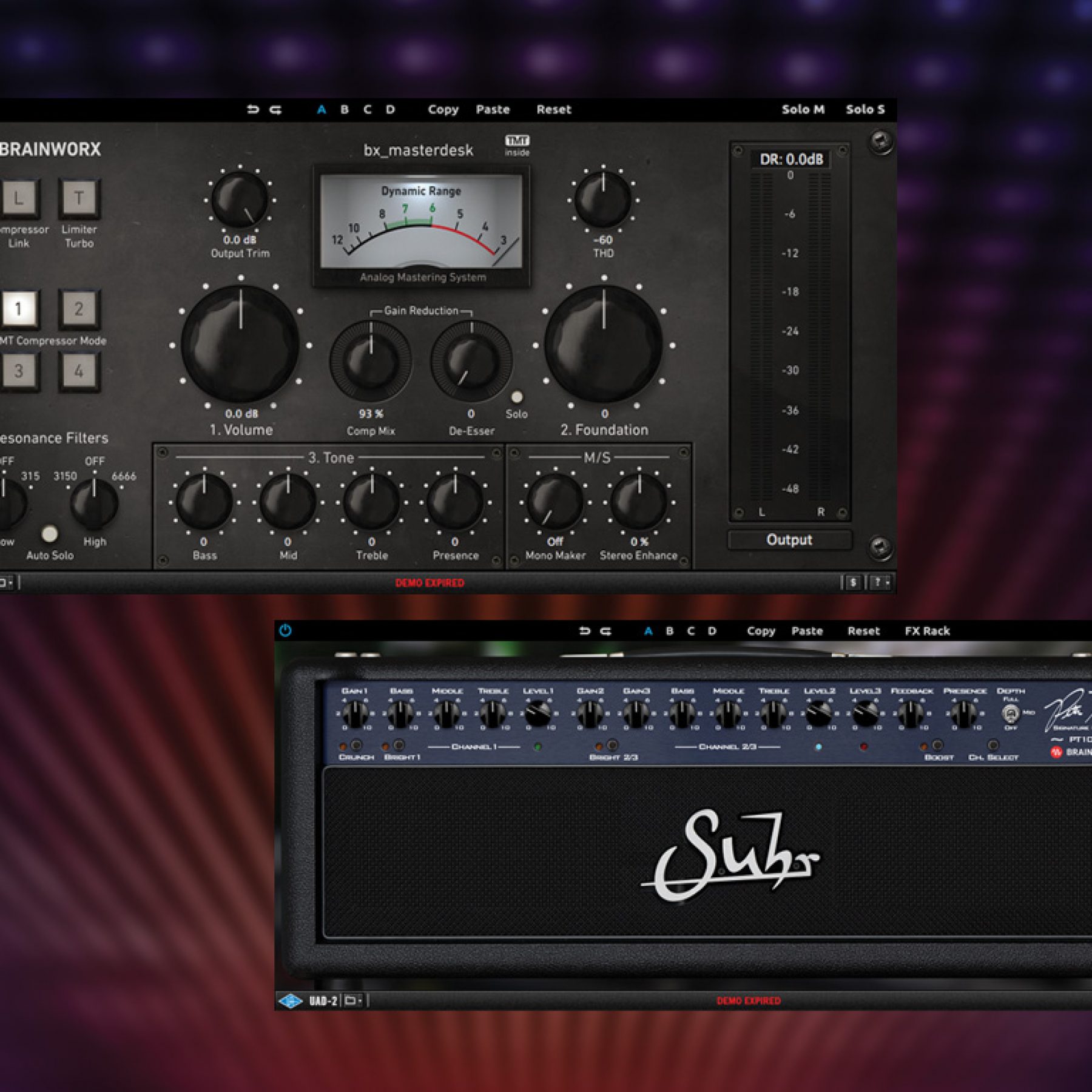 BX Masterdesk & SUHR UAD Plug-ins